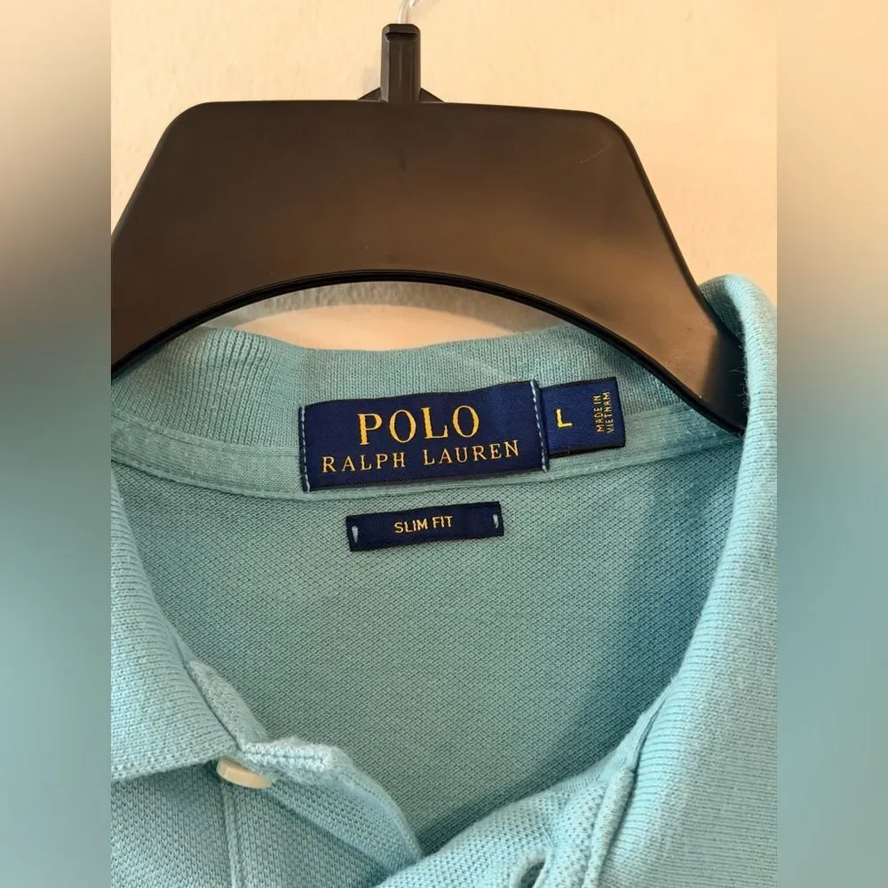 Polo Ralph Lauren Men’s Collared Blue Slim Fit Polo - Size Large